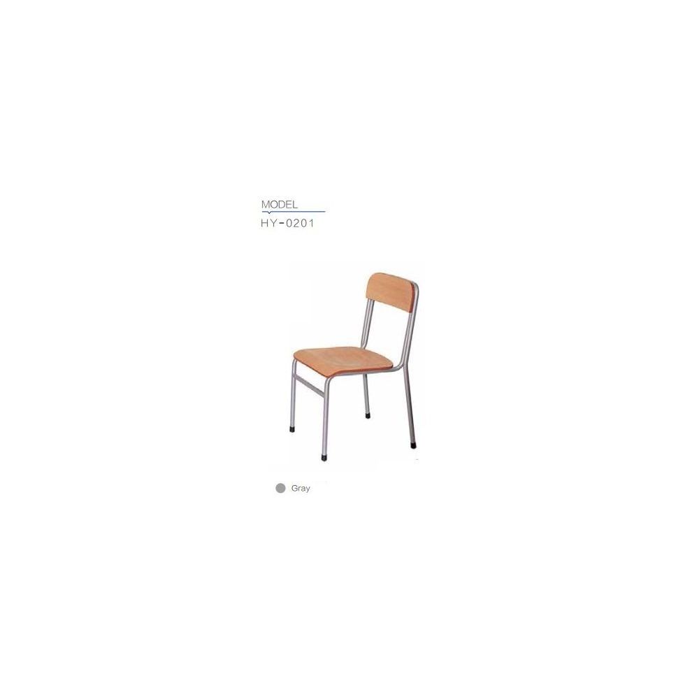 Chaise Scolaire en bois - Pieds Métal - H 46 cm - T6 (CM2 au Lycée) 
