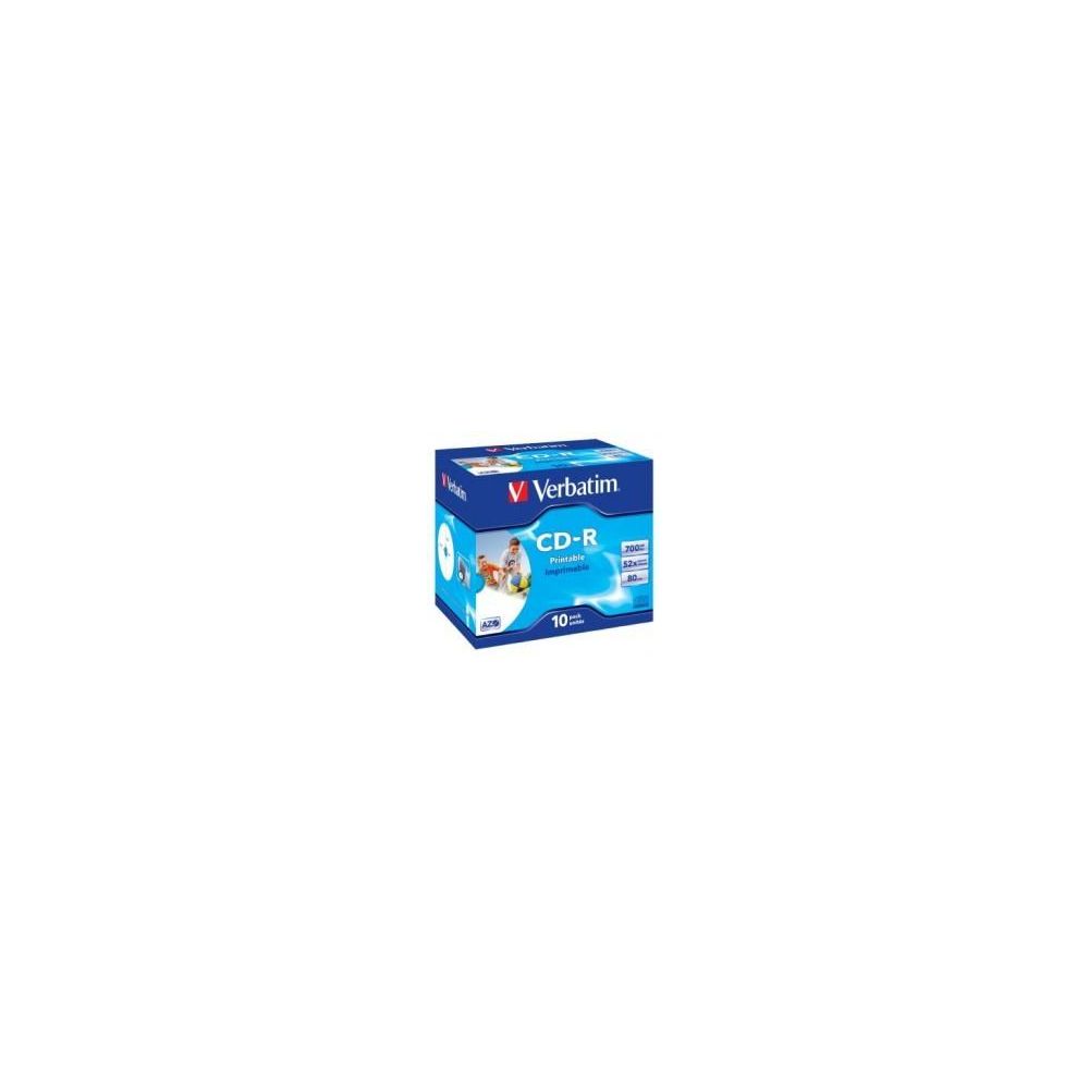 Verbatim CD-R InkJet 700 Mo 52x 10 pièce(s) Verbatim CD-R InkJet 700 Mo 52x 10 pièce(s)