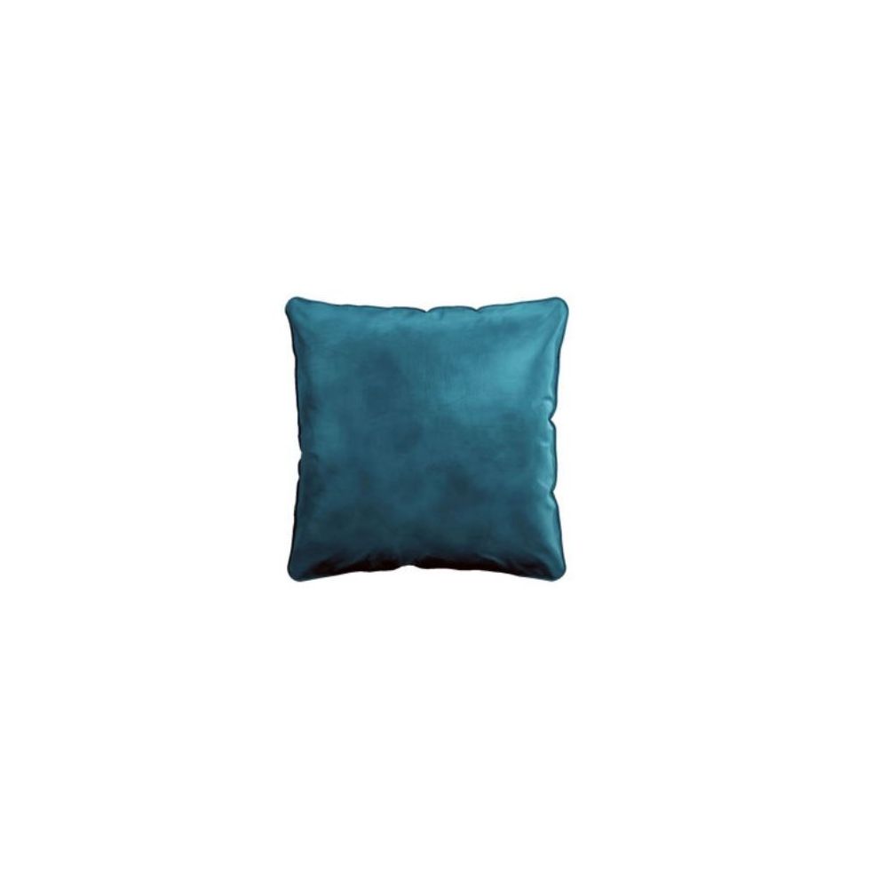Coussin VELVET - 45x45cm - En velours déhoussable Lavable - BLEU PAON Coussin VELVET - 45x45cm - En velours déhoussable Lavable - BLEU PAON