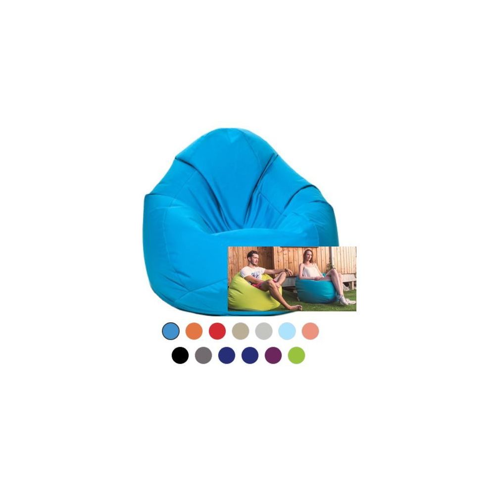 Pouf William Original 80x100cm - 300L - Enduit PVC - BLEU Pouf William Original 80x100cm - 300L - Enduit PVC - BLEU