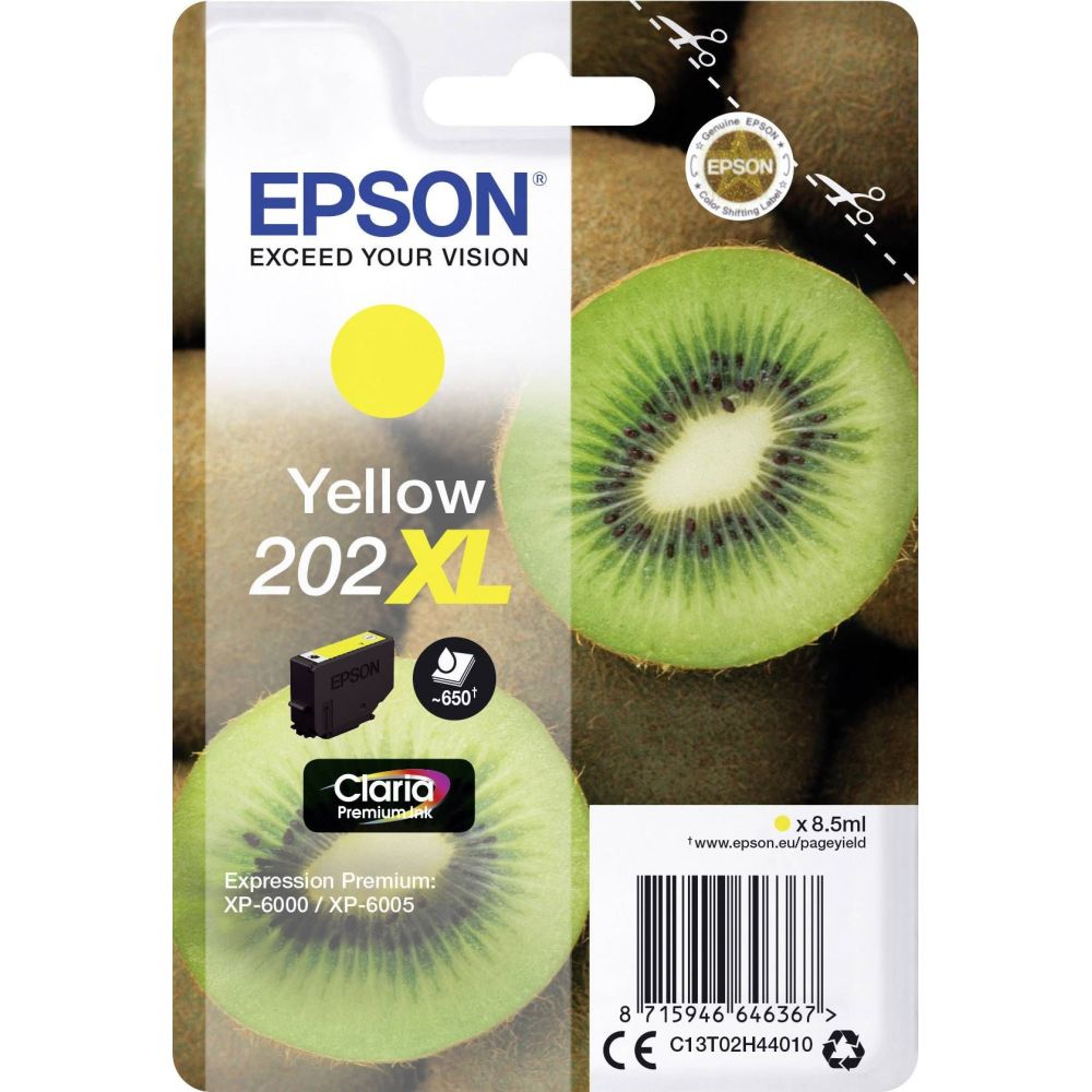 Cart EPSON - N°202XL - Kiwi - Jaune - XP-6100 // Cart EPSON - N°202XL - Kiwi - Jaune - XP-6100 //
