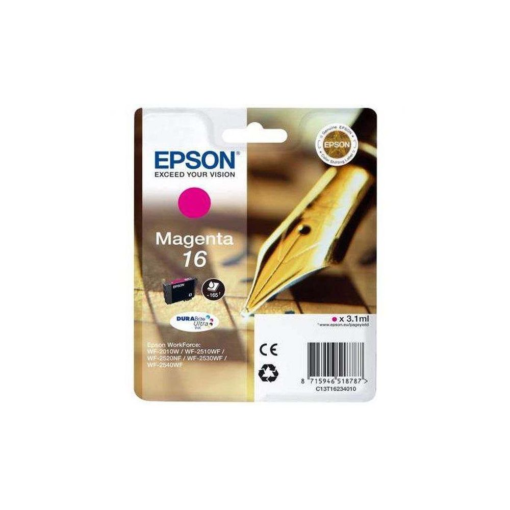 Cart EPSON - N°16 - Stylo - Magenta WF-2010W/2510/2520/2530/2540 - Z Cart EPSON - N°16 - Stylo - Magenta WF-2010W/2510/2520/2530/2540 - Z
