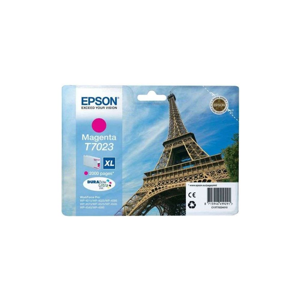 Cart EPSON - T7023 - Eiffel - Magenta XL WP-40xx/WP-45xx (2 000 p) ** Cart EPSON - T7023 - Eiffel - Magenta XL WP-40xx/WP-45xx (2 000 p) **