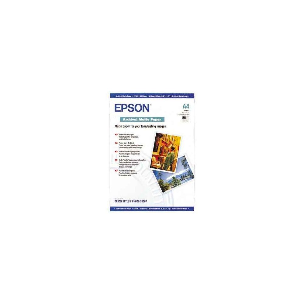 Papier photo EPSON A4 Archival mat - 189g (50 feuilles) - Z Papier photo EPSON A4 Archival mat - 189g (50 feuilles) - Z
