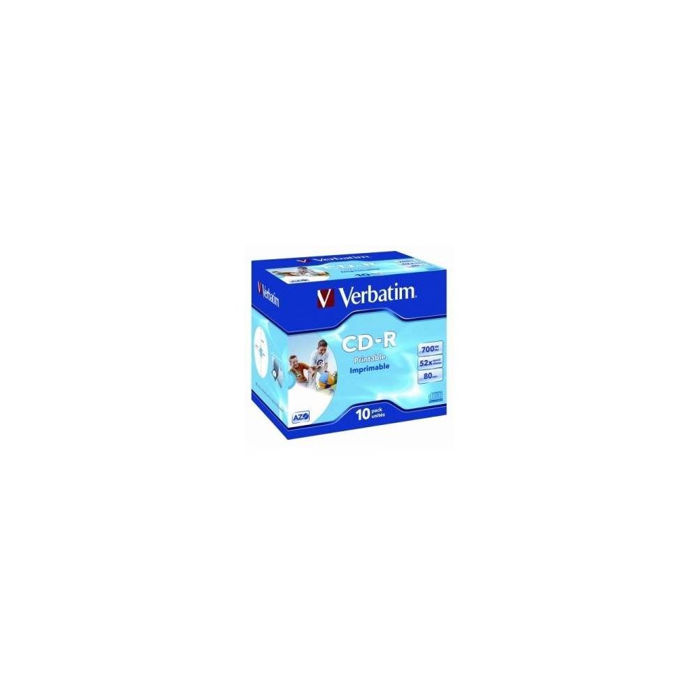 CD-R Vebatim 700mbmo/52*/80min imprim. Boîtier standard(unité) - NSFP CD-R Vebatim 700mbmo/52*/80min imprim. Boîtier standard(unité) - NSFP