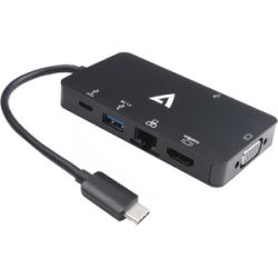 Réplicateur V7 UC-U3CRJ45HDV USB-C RJ45/HDMI/VGA/USBA/USB-C/100W //