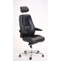 Fauteuil Opérateur WHALE-1/ Cuir noir