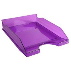 Corbeille courrier non ajourée PP - A4 - VIOLET TRANSLUCIDE **