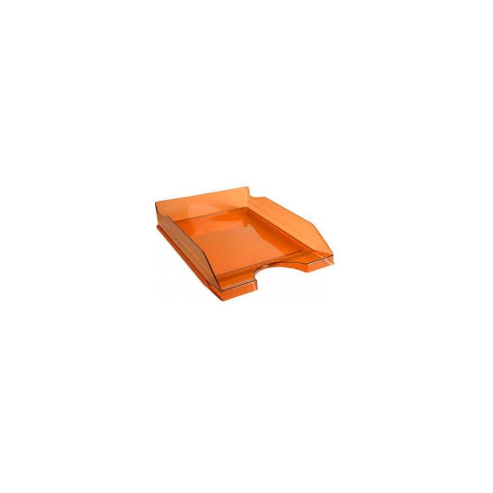 Corbeille courrier non ajourée PP - A4 - ORANGE TRANSLUCIDE  //