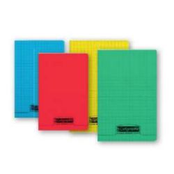 Carnet 9x14cm 5 x 5 96 p Piqûre 90g POLYPRO - COUL. ASS. //