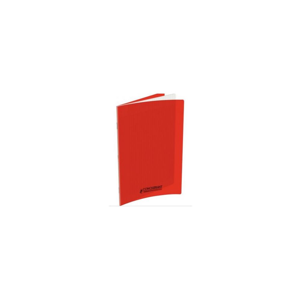 Cahier 24x32cm Séyès 140 p Piqûre 90g Polypro ROUGE ** Cahier 24x32cm Séyès 140 p Piqûre 90g Polypro ROUGE **