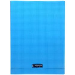 Cahier 24x32cm 5 x 5 96 p Piqûre 90g Polypro BLEU  - Z