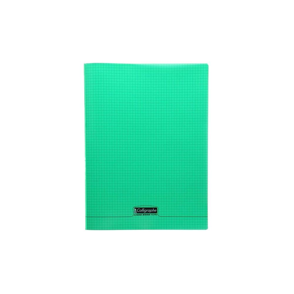 Cahier 24x32cm 5 x 5 96 p Piqûre 90g Polypro VERT - Z Cahier 24x32cm 5 x 5 96 p Piqûre 90g Polypro VERT - Z