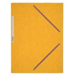 Chemise Elastiques 3 rabats A4 Carte lustrée JAUNE  //