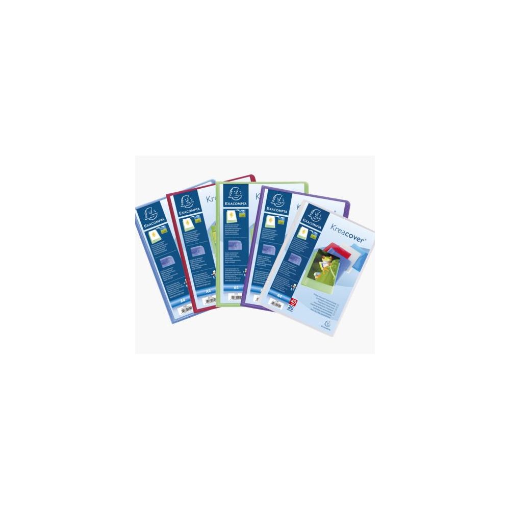 Protege Document PVC person - A4 - 40 vues - Couleurs ass