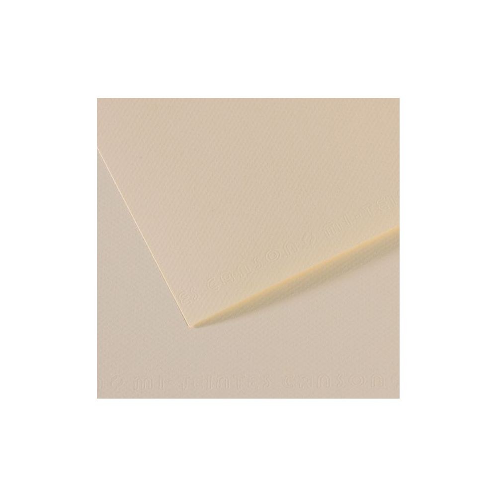Feuille dessin 50x65cm 160g CREME PASTEL (la feuille)**