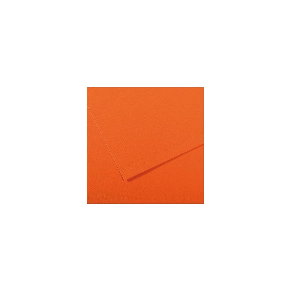 Feuille dessin 50x65cm 160g ORANGE (la feuille) 