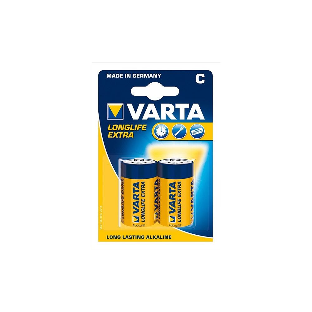Pile LR14 VARTA Alcaline "Extra Longlife" C (par 2) // Pile LR14 VARTA Alcaline "Extra Longlife" C (par 2) //