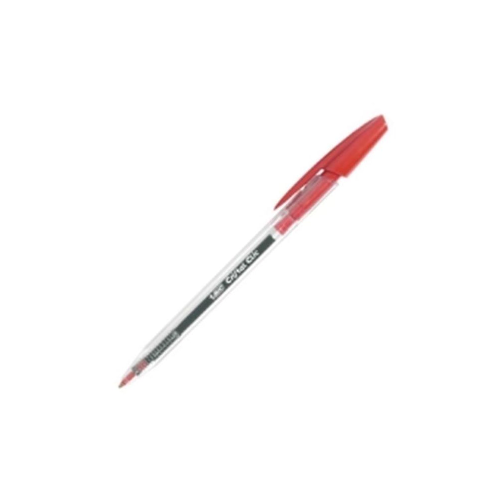 Stylo Bille BIC CRISTAL CLIC - Pointe 1mm - Rétractable - ROUGE - Z