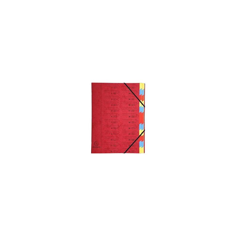 Trieur Carte lustrée Elastiq. - 24 compart.  Coul  ass. EXACOMPTA //