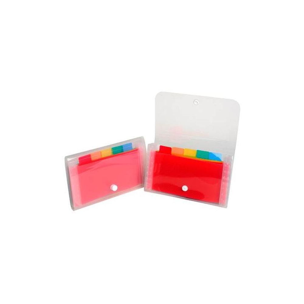 Trieur pocket 6 compart en polypro - 11x18cm - CRISTAL