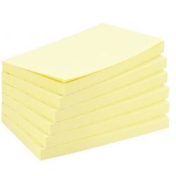 Bloc reposit. 75 x 125 mm - JAUNE - 100f - Par 12 //