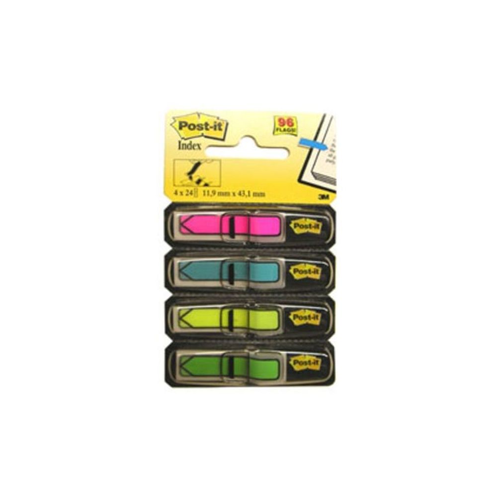 Index Fleches POST-IT - 12 x 44mm (lot 4x24 index R, B, J, V)- Z Index Fleches POST-IT - 12 x 44mm (lot 4x24 index R, B, J, V)- Z