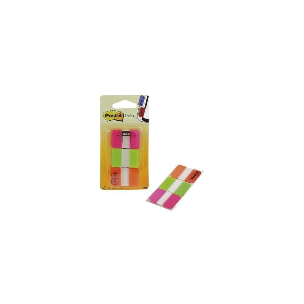 Index POST-IT Rigides - Lot de 3 x 22 index ORANGE, VERT, ROSE - Z Index POST-IT Rigides - Lot de 3 x 22 index ORANGE, VERT, ROSE - Z