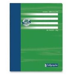 Cahier 17x22cm Séyès 96 p Piqûre 56g BROUILLON - Z