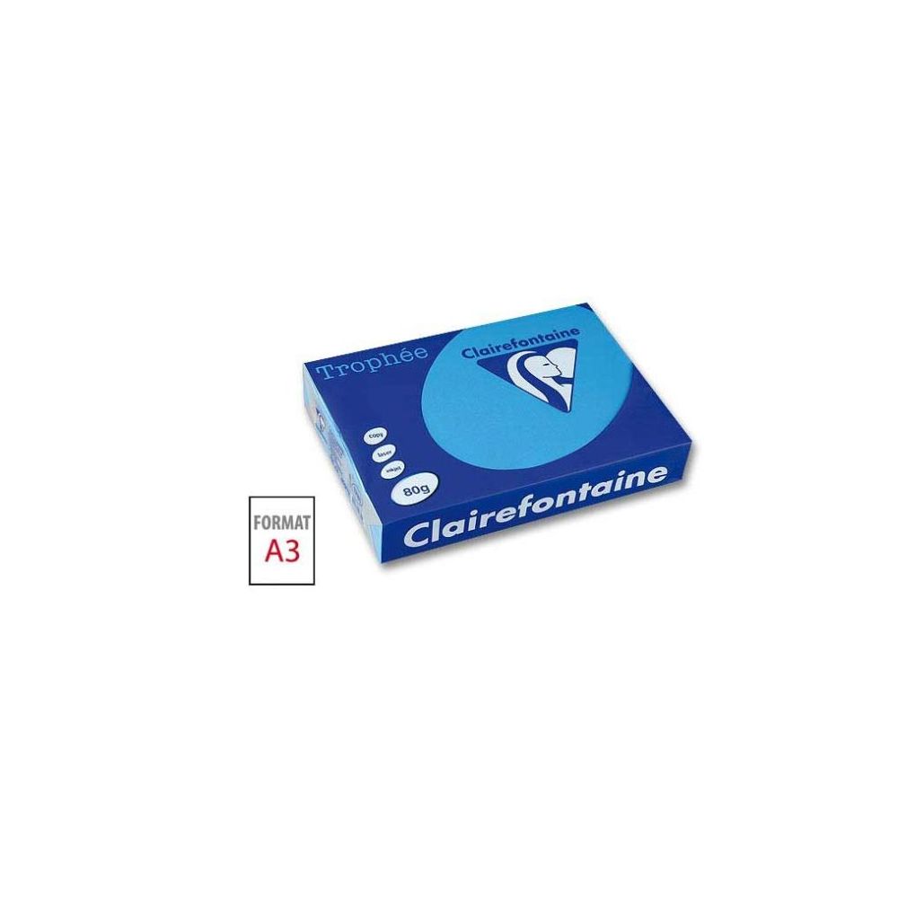Rame A3 -  80g - Bleu Pastel - CLAIREFONTAINE (500f) **