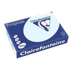Rame A4 - 160g - Bleu Pastel CLAIREFONTAINE (250 f.) - Ref: 2633 **