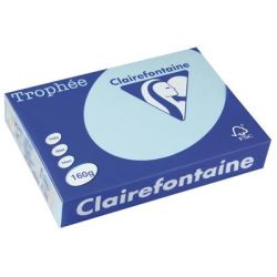Rame A4 - 160g - Bleu Alizé CLAIREFONTAINE (250 f.) - Ref: 1105 //