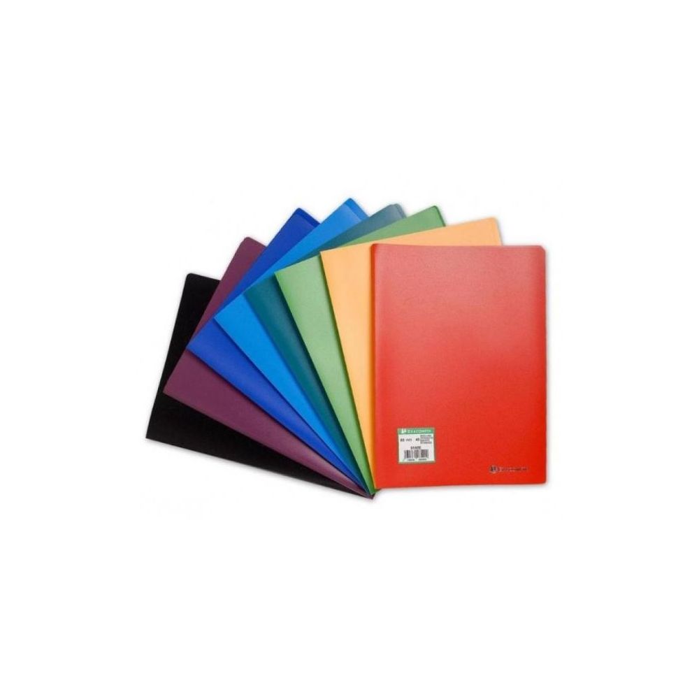 Protege Document PVC - Format A4 - 120 vues - ROUGE //