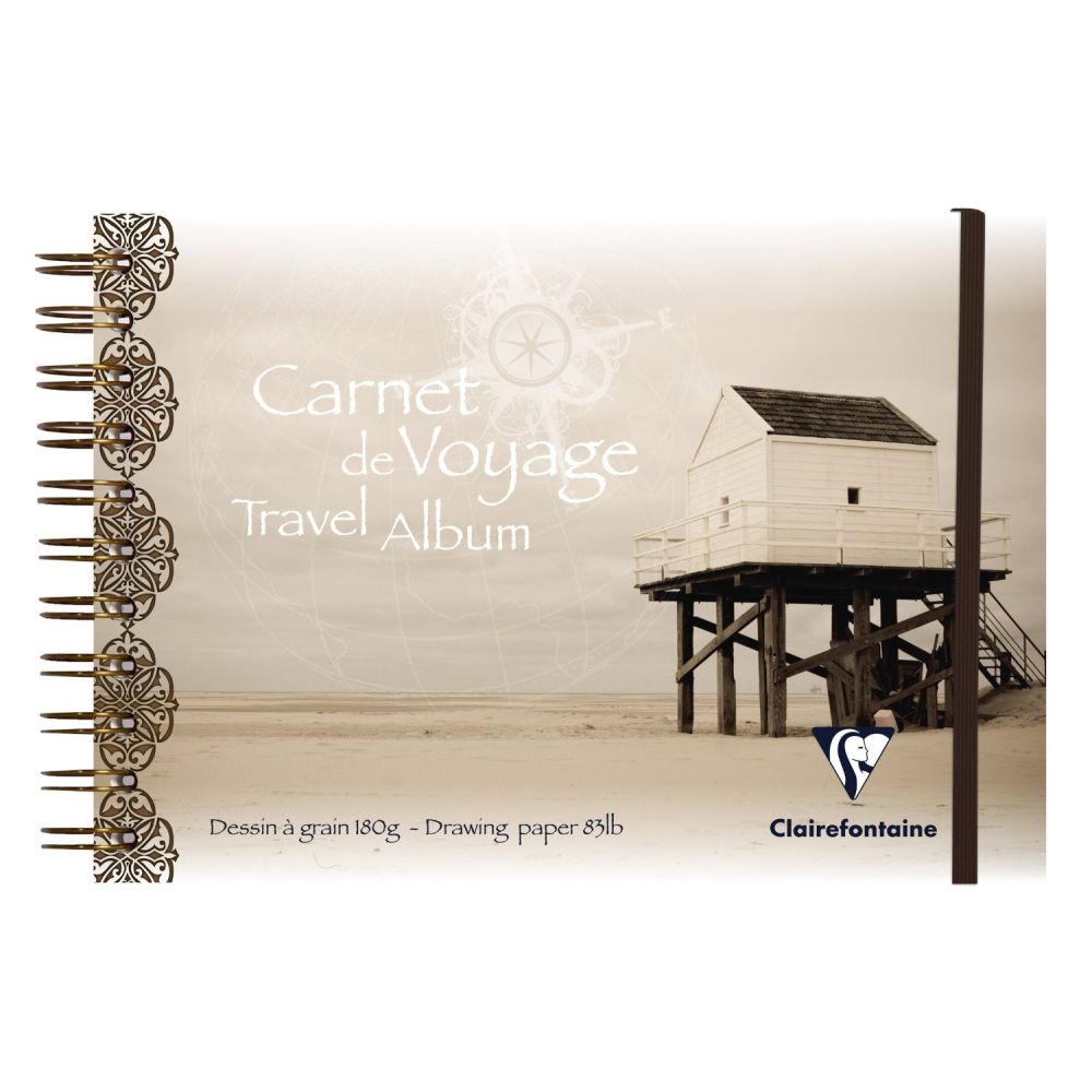 Carnet de voyage A5 - 180g - Spirale - Couv PVC élastique - 30f - Z Carnet de voyage A5 - 180g - Spirale - Couv PVC élastique - 30f - Z