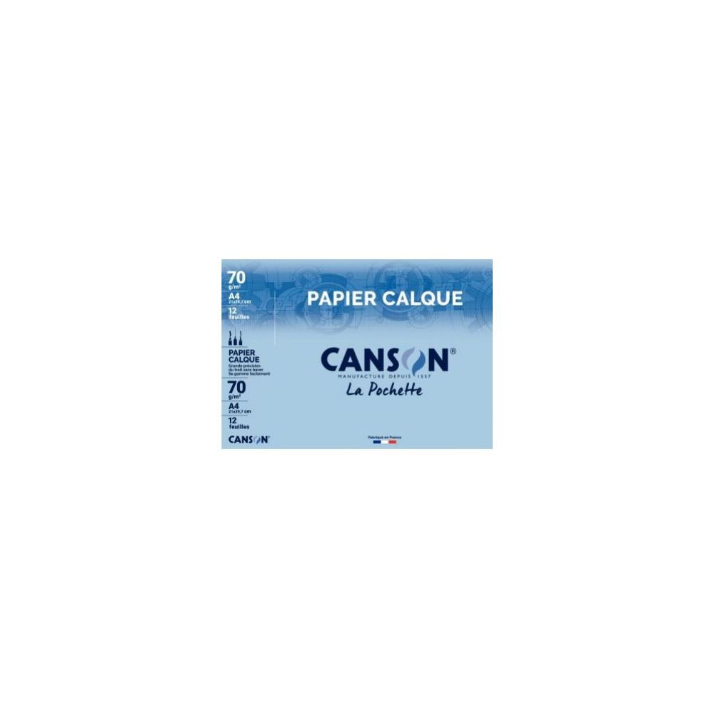 Papier calque A4 - 70g - 12 feuilles Papier calque A4 - 70g - 12 feuilles