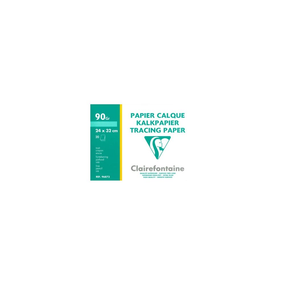 Papier calque 24 x 32cm - 90/95g - 20 feuilles - - Z Papier calque 24 x 32cm - 90/95g - 20 feuilles - - Z