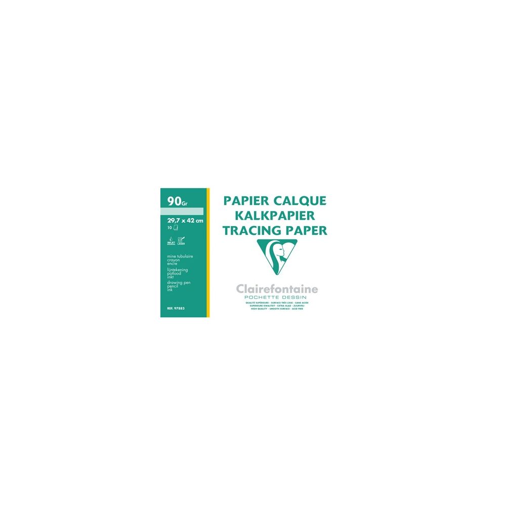 Papier calque A3 - 90/95g - 10 feuilles - - Z Papier calque A3 - 90/95g - 10 feuilles - - Z