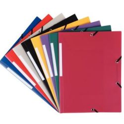 Chemise Elastiques 3 rabats A4 Plastique - ROUGE - 1er PRIX **