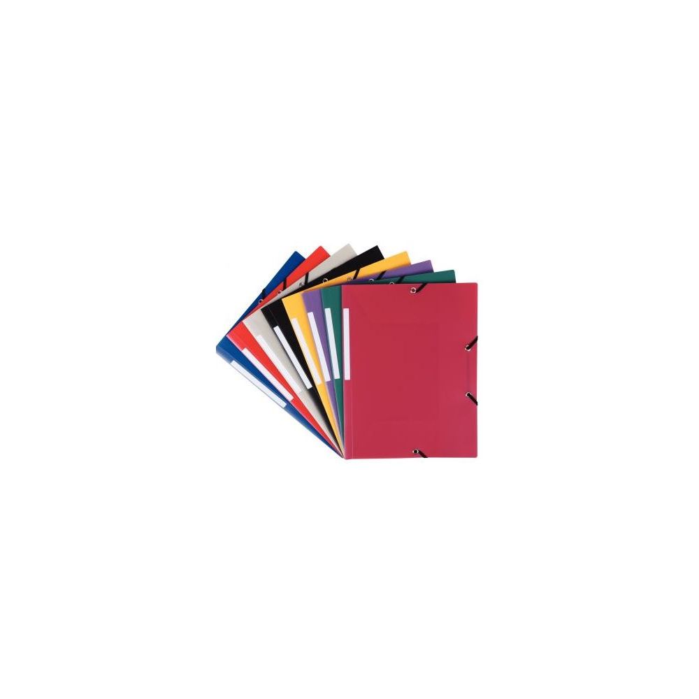 Chemise Elastiques 3 rabats A4 Plastique - ROUGE - 1er PRIX **