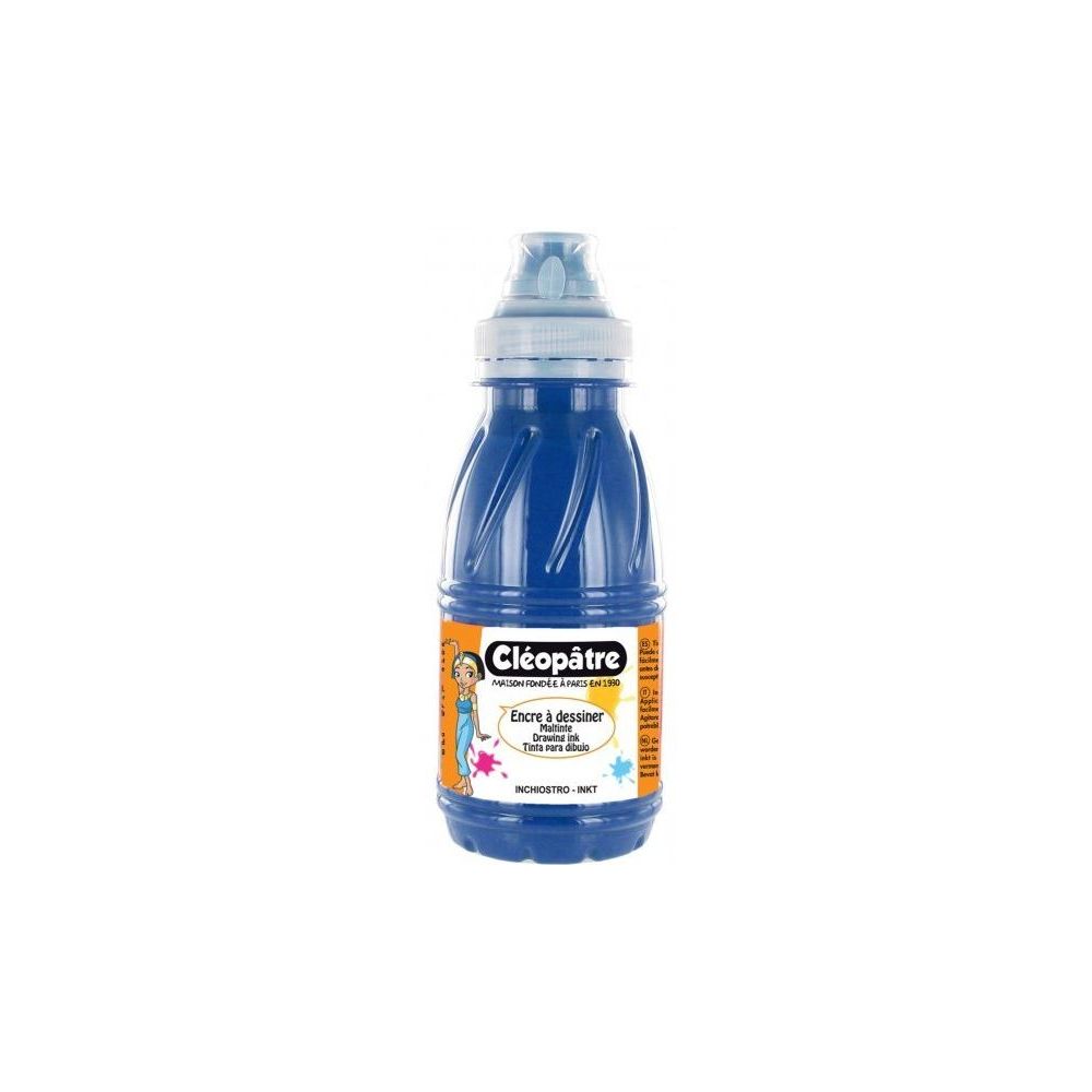 Encre de chine à dessiner CLEOPATRE BLEU OUTREMER - 500 ml - Z Encre de chine à dessiner CLEOPATRE BLEU OUTREMER - 500 ml - Z