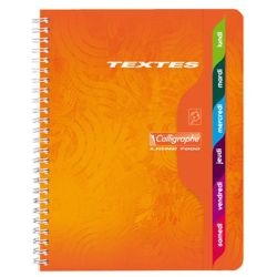 Cahier de texte 17x22cm Séyès 148 p Spirale 70gr **