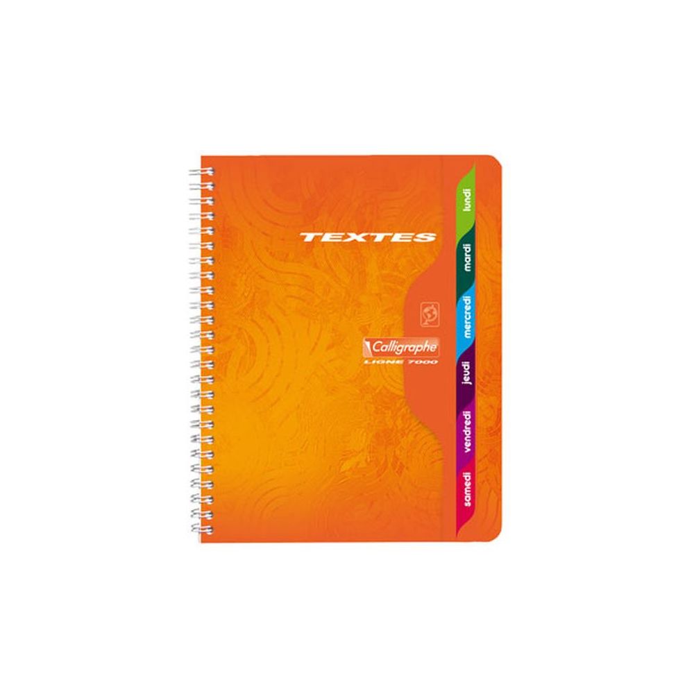 Cahier de texte 17x22cm Séyès 148 p Spirale 70gr ** Cahier de texte 17x22cm Séyès 148 p Spirale 70gr **