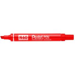 Marqueur perm. PENTEL N60 - Biseau. 2.2 à 4.5mm - ROUGE //