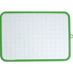 Ardoise blanche 19 x 26cm - 1 face unie / 1 f. Séyès **