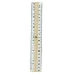 Regle Bois graduée ULMANN - 2 biseaux + bouton - 20cm  - Z