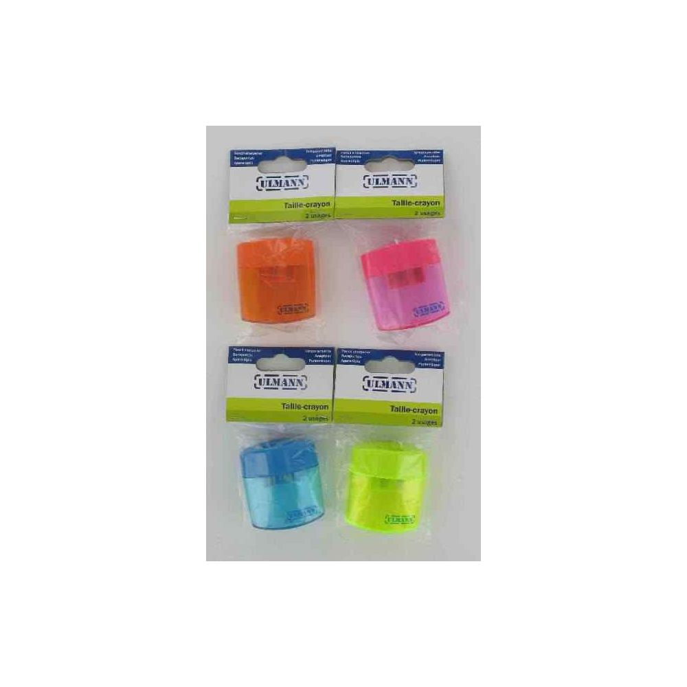 Taille-Crayon plastique ULMANN 2 usages avec réserve - Z Taille-Crayon plastique ULMANN 2 usages avec réserve - Z