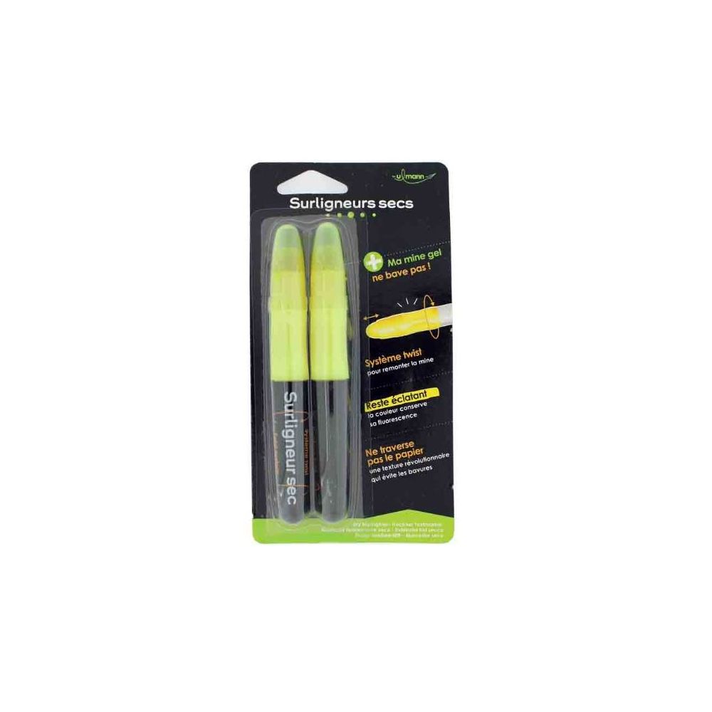 Surligneur sec TWIST avec mine gel ULMANN (x2) - Z