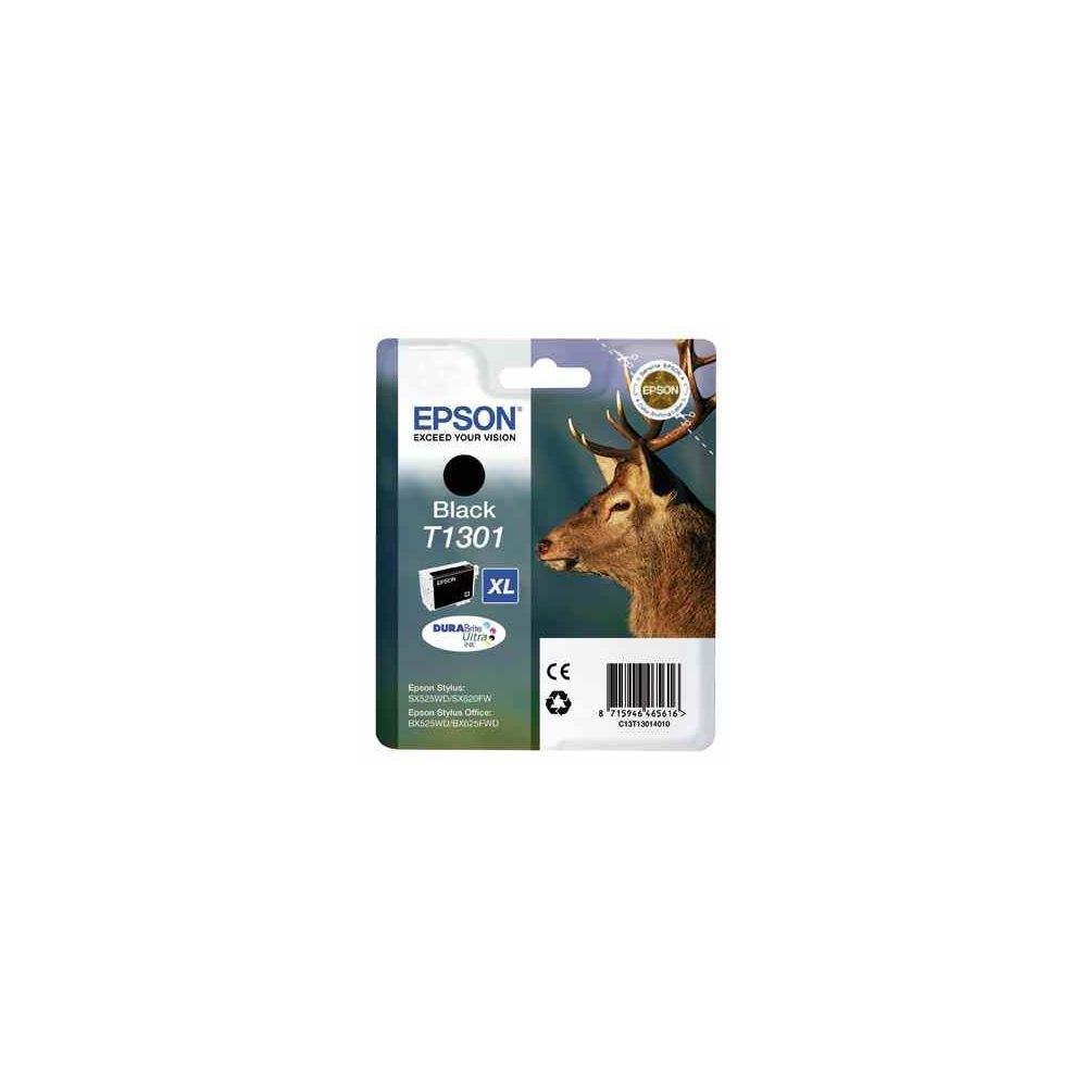 Cart EPSON - T1301 - Cerf - Noir SX525/620 /625 WF-7015 - XL // Cart EPSON - T1301 - Cerf - Noir SX525/620 /625 WF-7015 - XL //