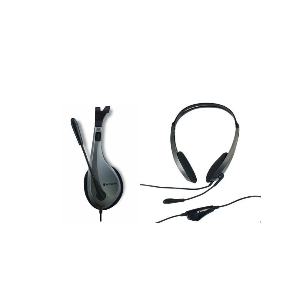 Casque micro filaire VERBATIM 41646 - double Jack - Z Casque micro filaire VERBATIM 41646 - double Jack - Z