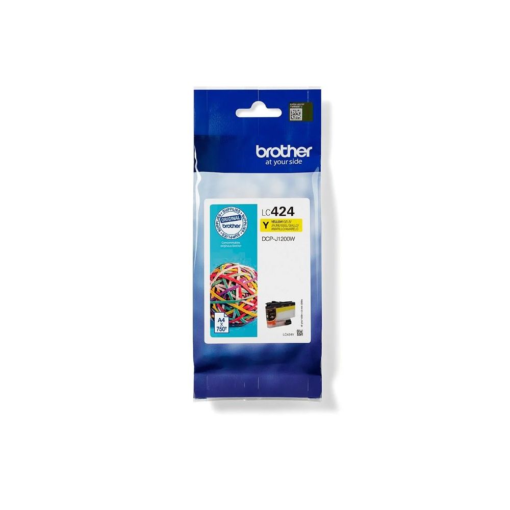 Cart BROTHER - LC424Y - jaune pour DCP-J1200WE Cart BROTHER - LC424Y - jaune pour DCP-J1200WE